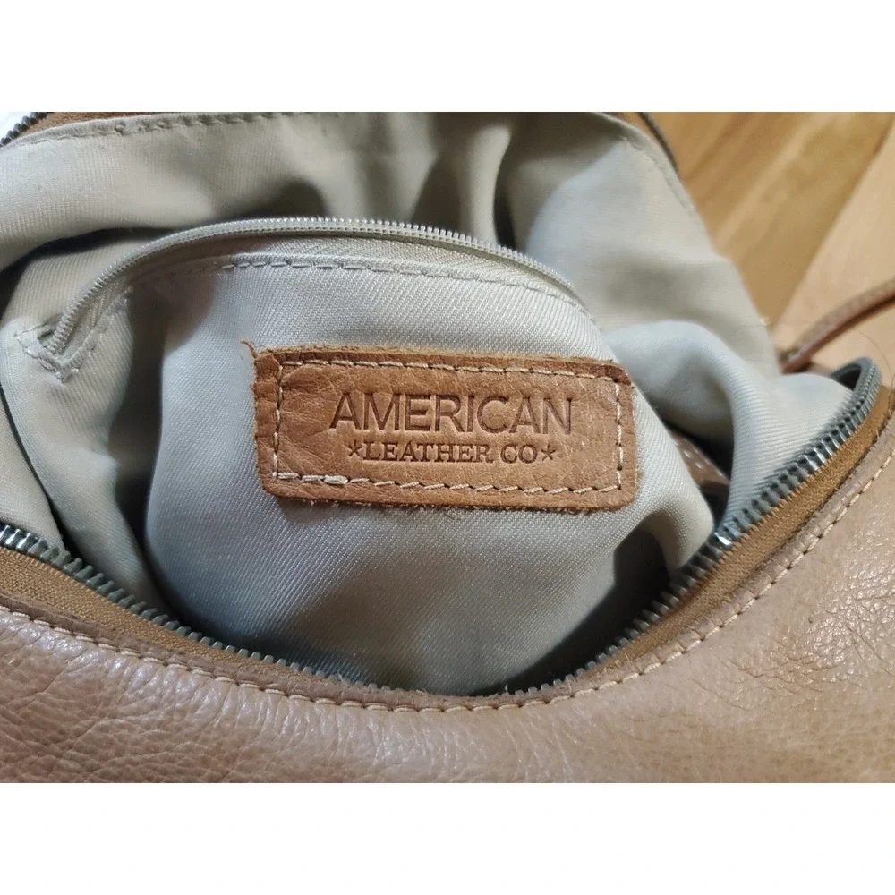 American Leather Co Caramel Leather Hobo Handbag